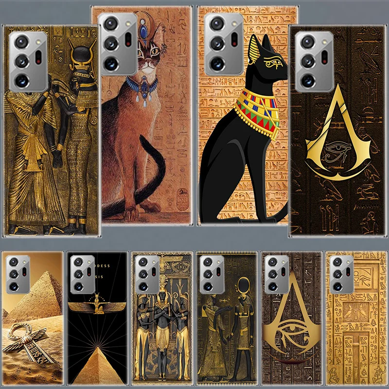 Egypt Pharaoh Mural Phone Case For Samsung A05S A15 A25 A35 A55 Galaxy Note 20 Ultra 10 9 8 J8 J6 J4 S8 Plus F52 F62 F12 Cover S