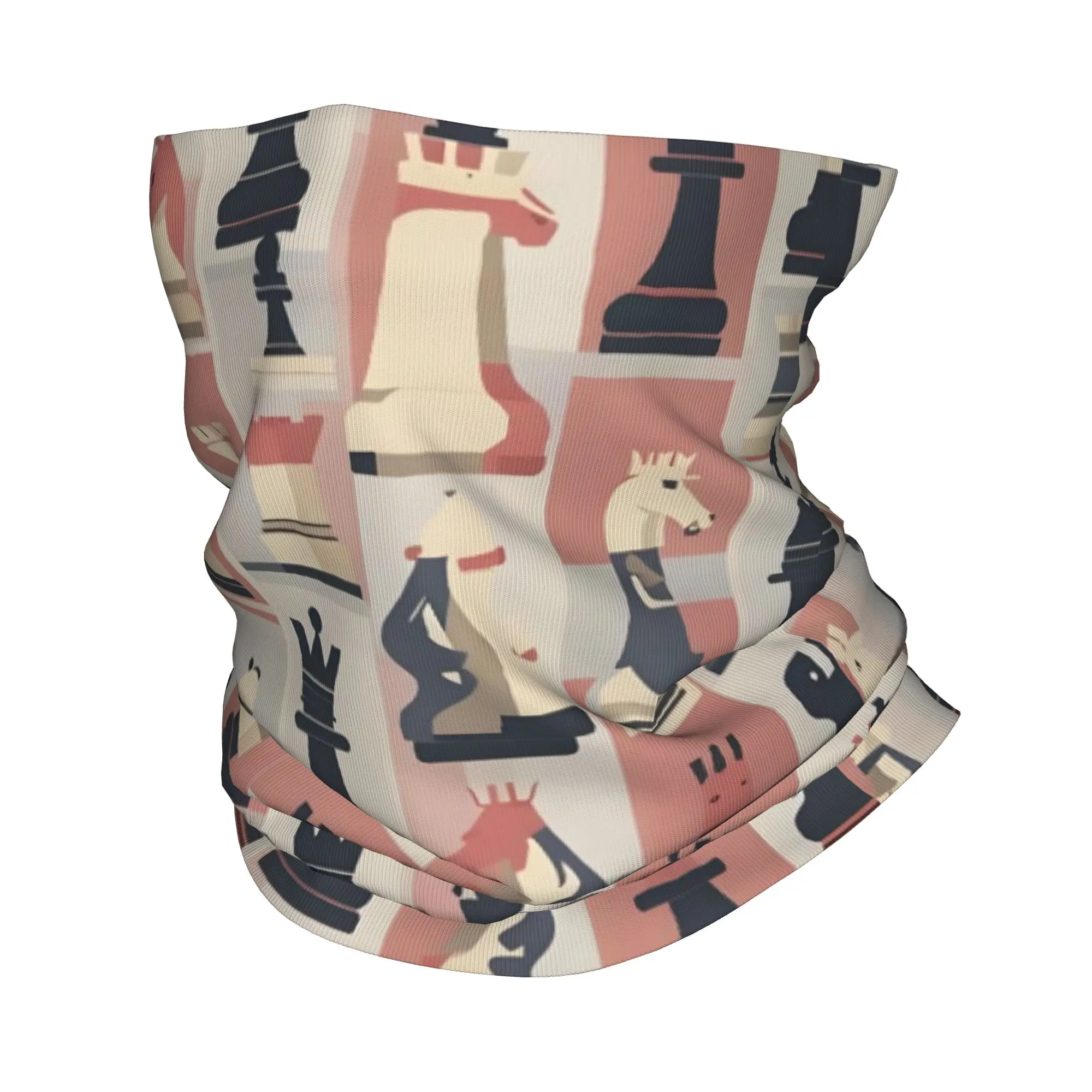 Custom Chess Board Winter Headband Neck Warmer Women Men Ski Running Tube Scarf Chess Game Face Bandana Gaiter