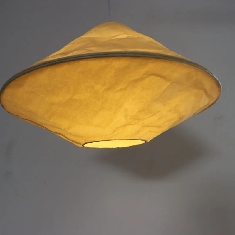 

Japanese Collapsible Paper Pendant Light Restaurant Bedroom Study Bar Homestay Cafe Shop Wabi Sabi Style Atmosphere Hanging Lamp