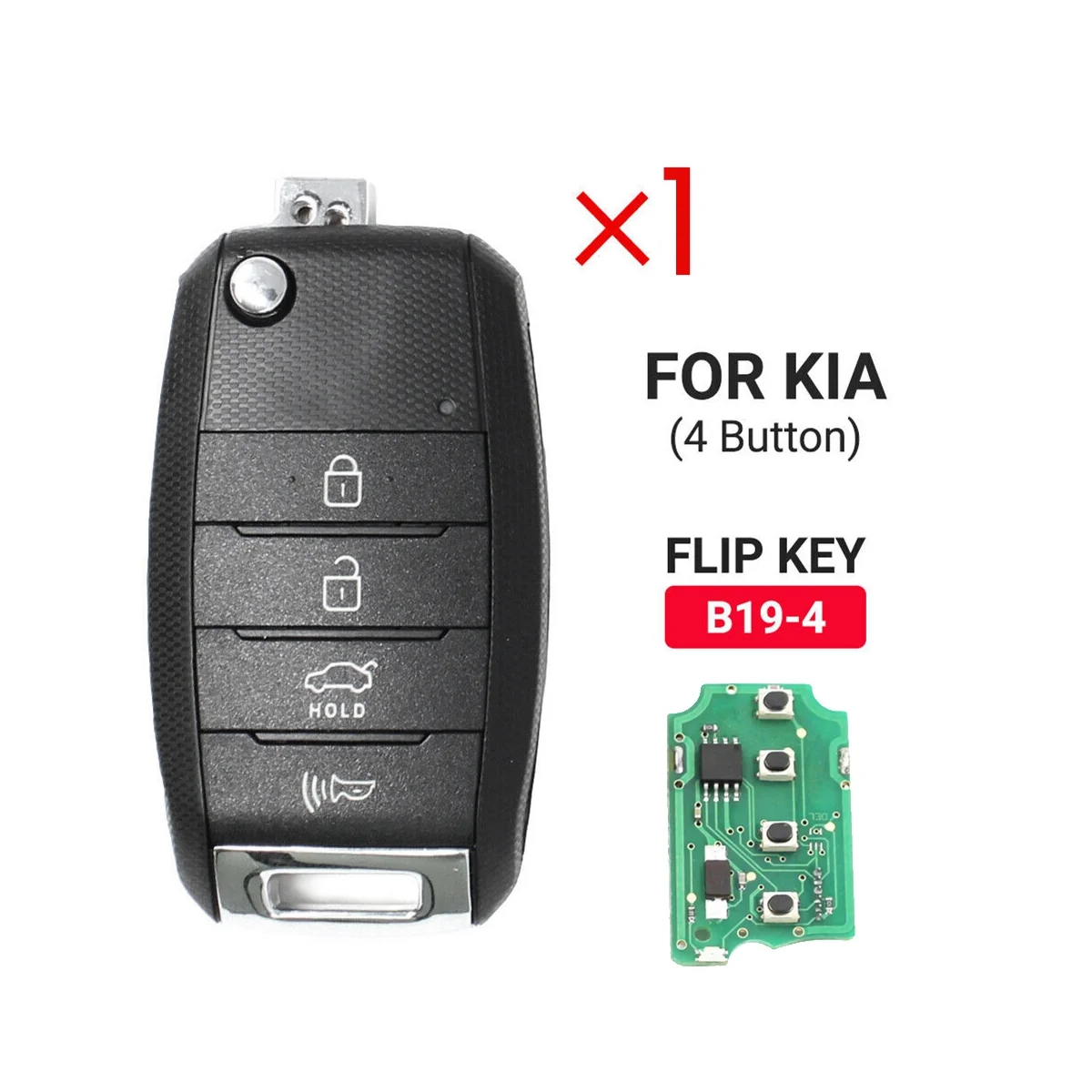 KEYDIY B19-4 KD Remote Control Car Key Universal 4 Button for KIA Style for KD900/KD-X2 KD MINI/ URG200 Programmer