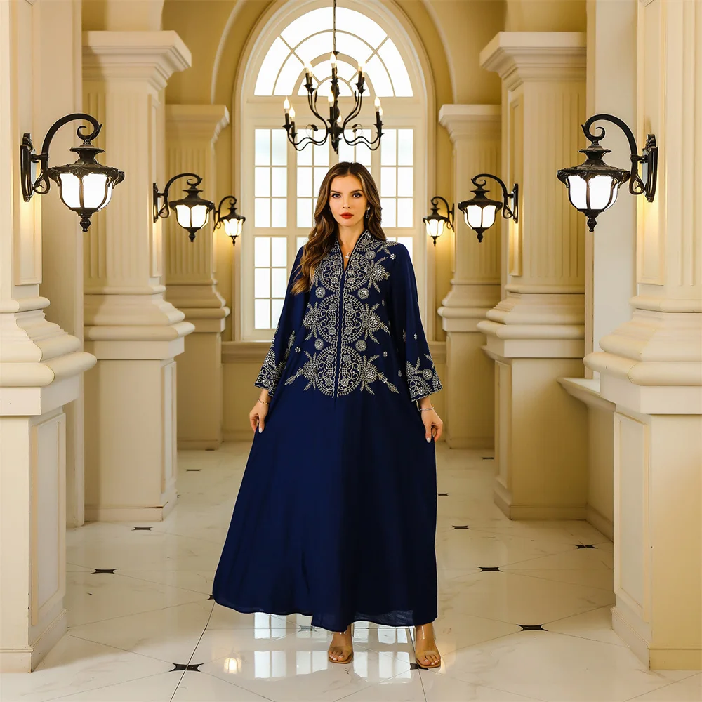 Eid Ramadan Modest Abaya Dubai Luxury Party Muslim Abayas For Women Robe Arabe Kaftan Dresses Caftan Marocain Femme Musulmane