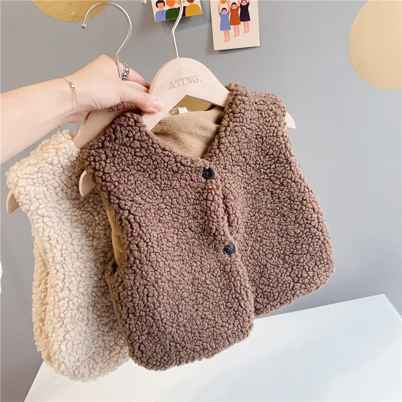 Free Shipping Winter Kid Vest Fur Children Jacket Sleeveless Baby Toddler Fur Coat Warm Girl Boy Waistcoat Thick Kids Clothes