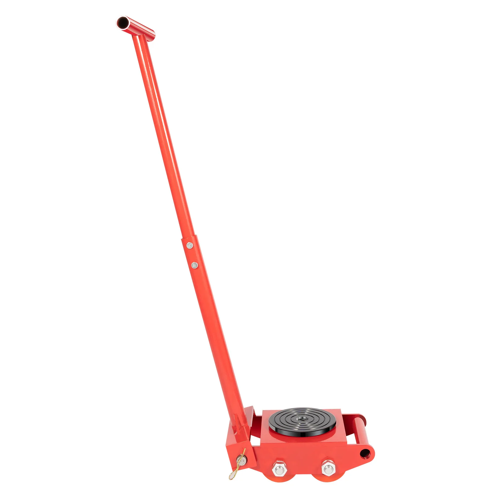 خزان نقل أحمر للآلات مكون من 4 عجلات من البولي يوريثان ومقبضين مصنوع من الفولاذ الكربوني Q235b ومحركات ماكينات البولي يوريثان باللون الأحمر