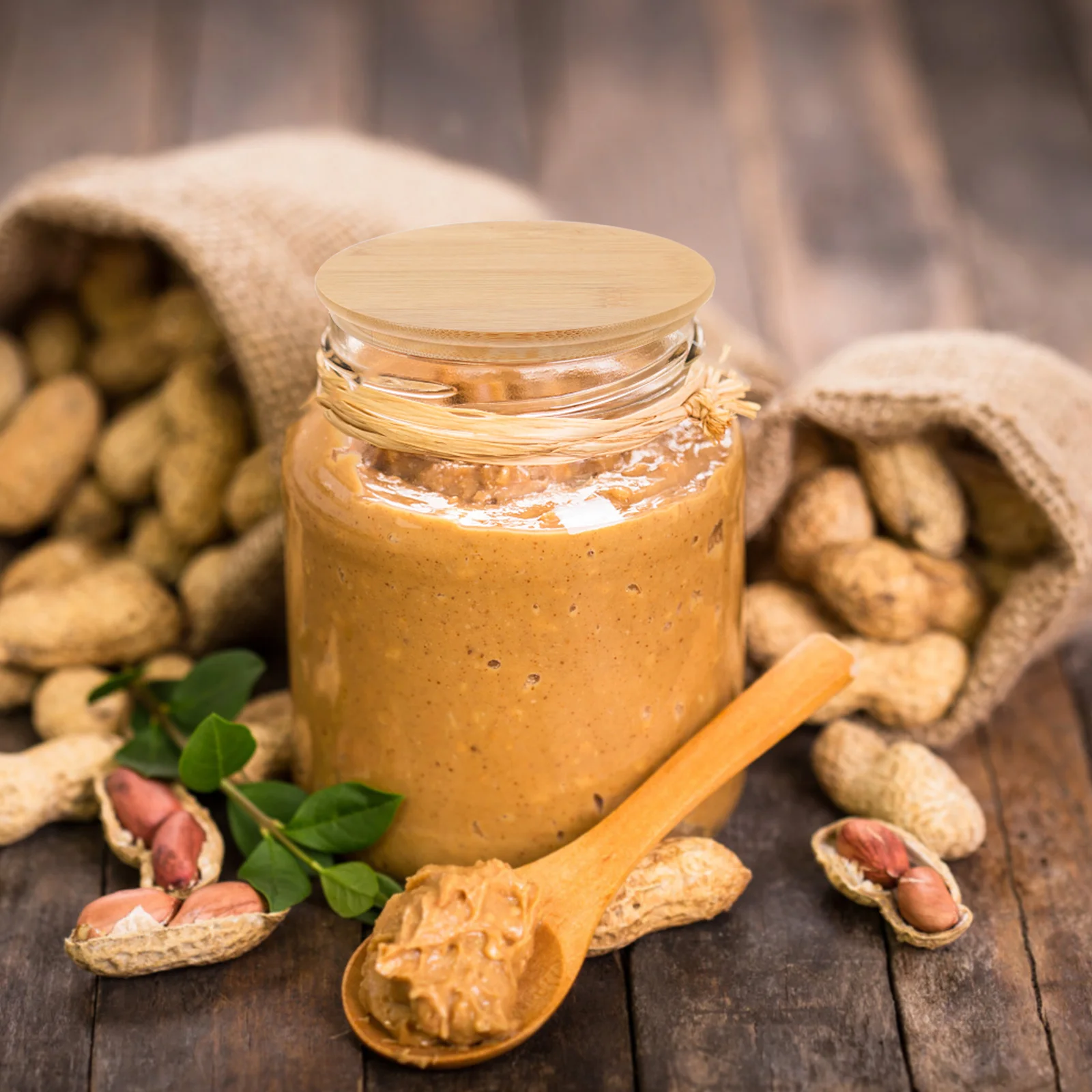 

2Pcs Bamboo Round Jar Lids Silicone Sealed Airtight Leak Proof Glass Covers for Yogurt Pudding Bottle Multi Use Kitchen Storage