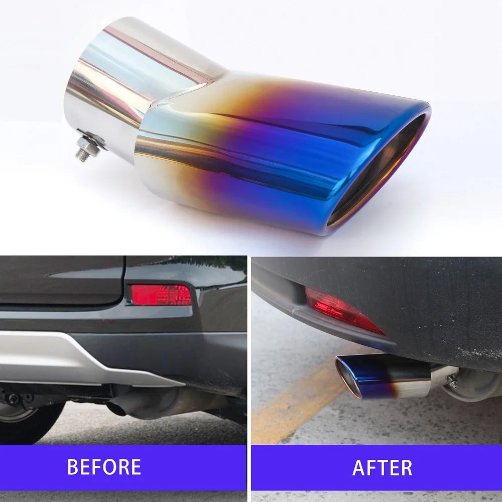 FOR 2017-2021 2018 2019 2020 HONDA CR-V CRV Auto Car Exhaust Rear Tail Pipe Tip Muffler Trim Stainless Steel Parts Accessories