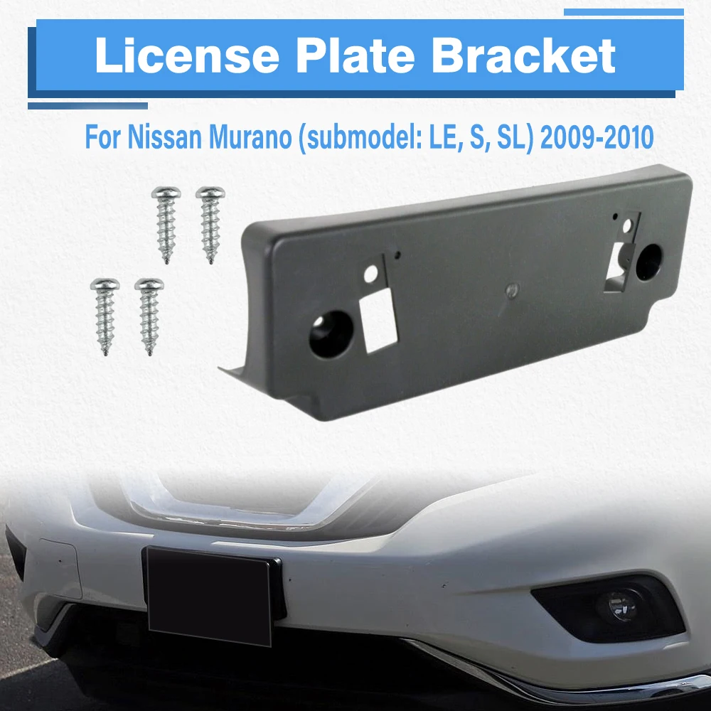 

Car Front Bumper License Plate Bracket Kit For Nissan Murano LE S SL 2009-2010 Automotive Accessories 962101AA0A NI1068109