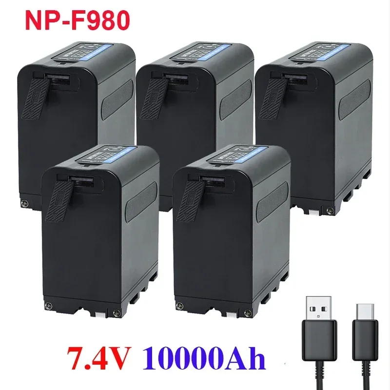 7.4V 10000mAh NP-F980 NP-F970 NPF960 NP F970 Battery with USB Charge Output For Sony PLM-100 CCD-TRV35 MVC-FD91 MC1500C