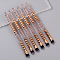6PCS glitter powder eye shadow makeup brush soft bristle smudge brush concealer brush multifunctional facial makeup brush set
