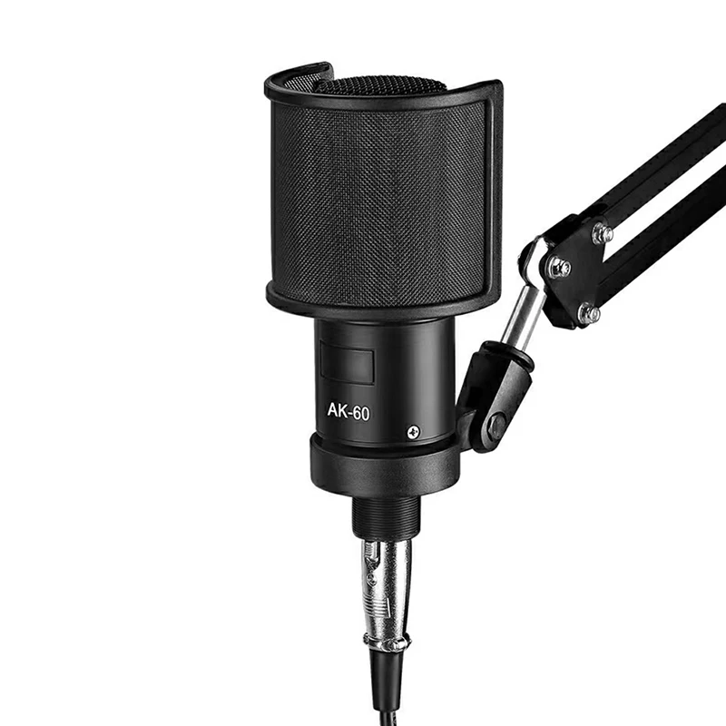 Universal Microphone Filter Condenser Microphone PC Studio Recording Metal Windscreen