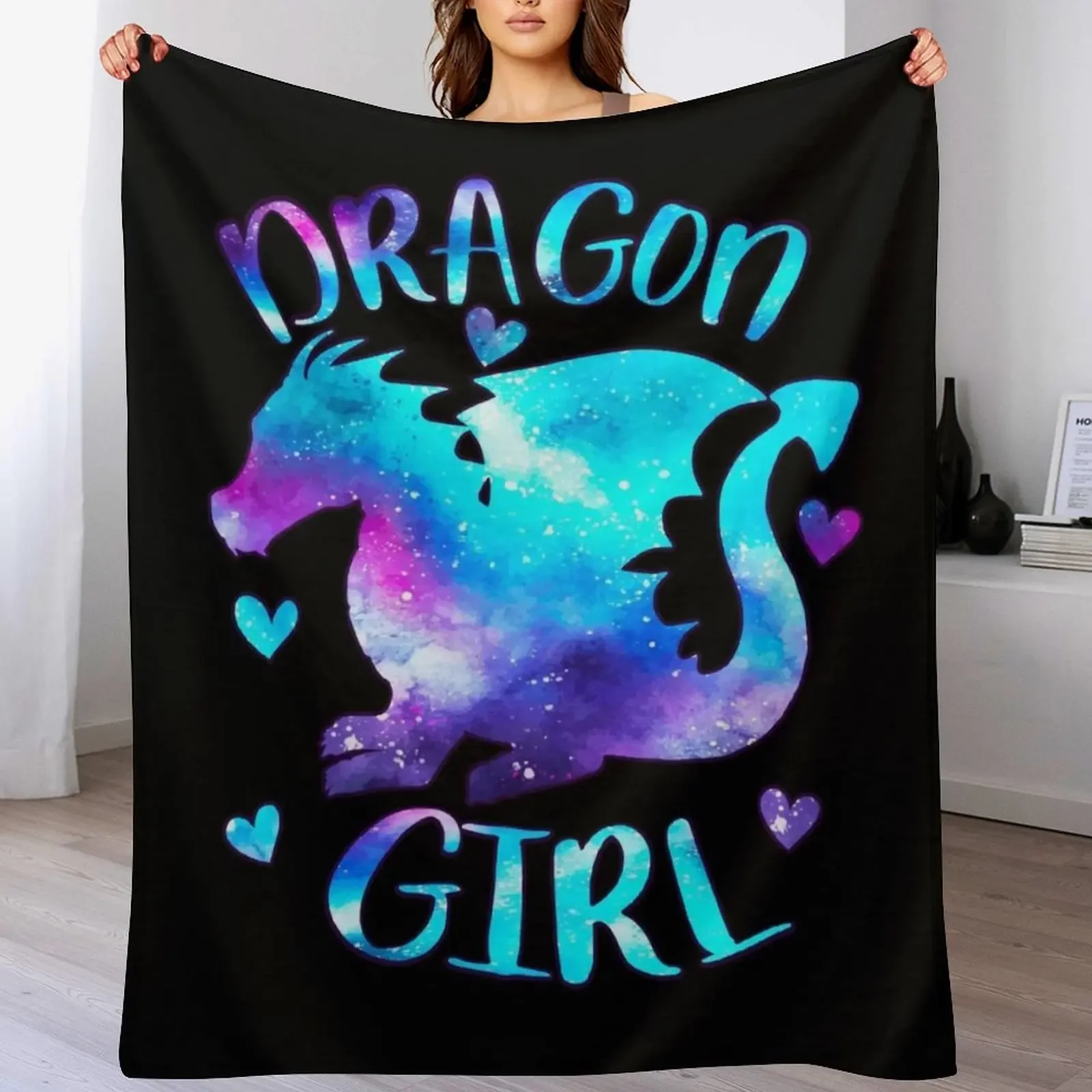 

Dragon Girl Throw Blanket anime Stuffeds Heavy Blankets For Baby Blankets
