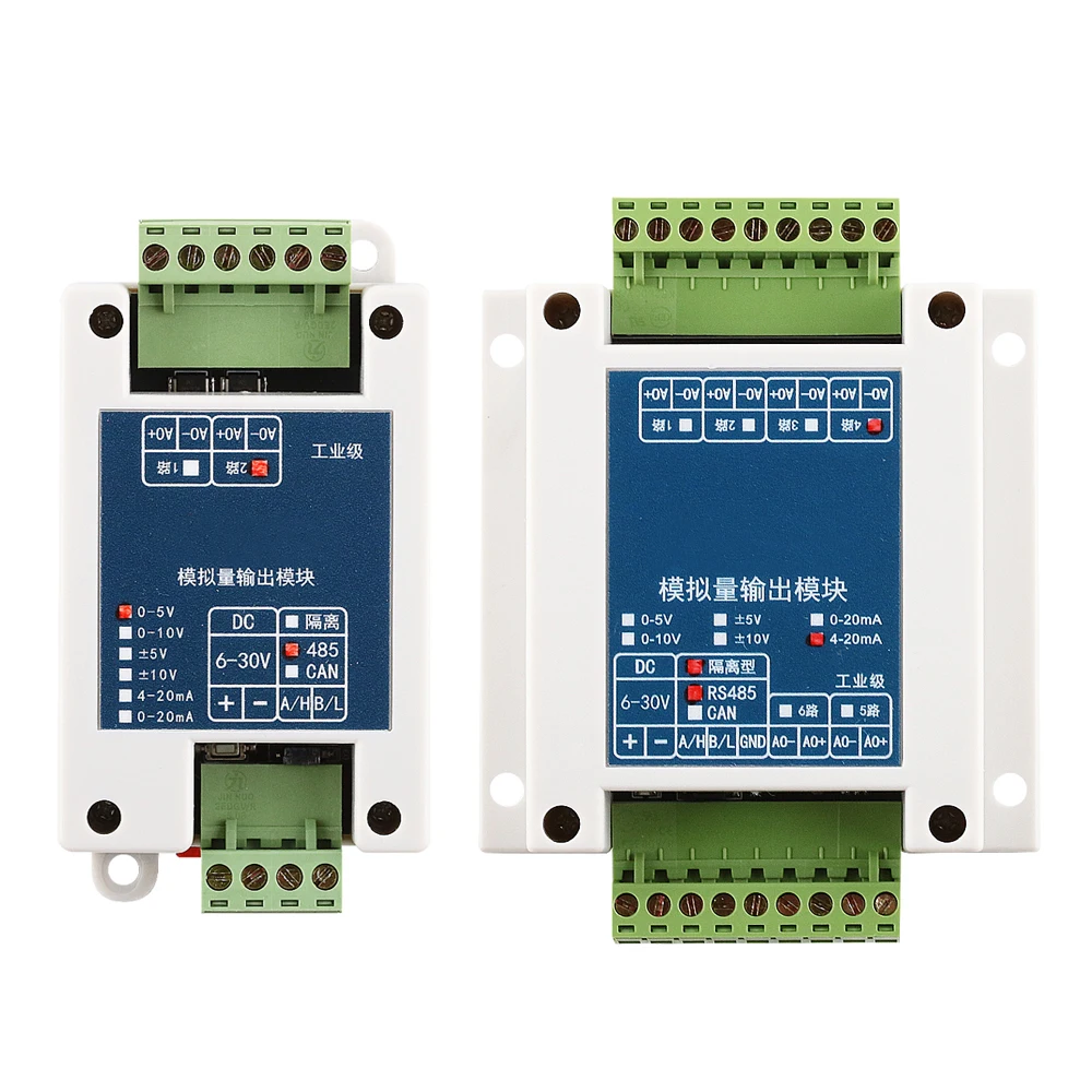 Isolation Type RS485 to 4-20mA 0-5V 0-10V Transform Module 2 4 Channel Modbus RTU RS485 to Analog Industrial Converter Modules