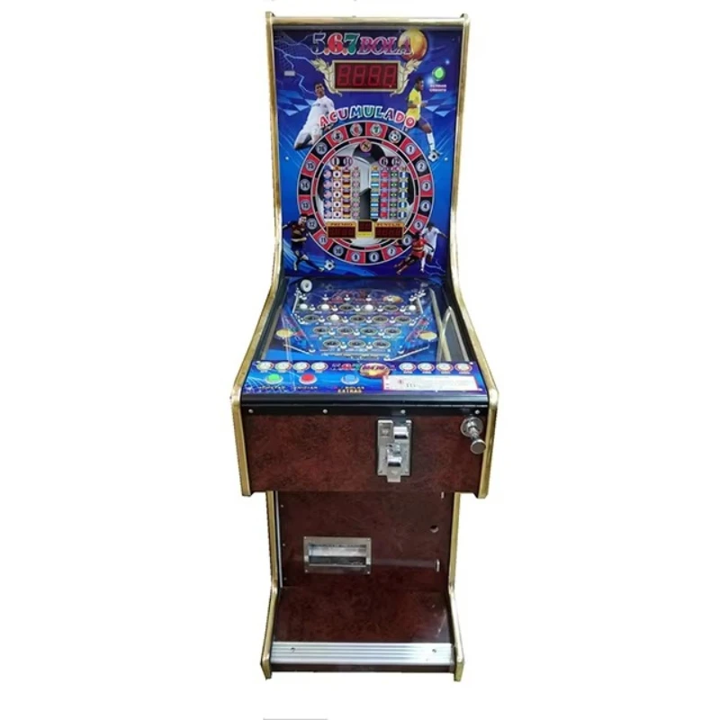 Pinball Machine, Small Vertical Bead-Dispensing Game for Library Children’s Section Nursery After-School Program Arcade Room