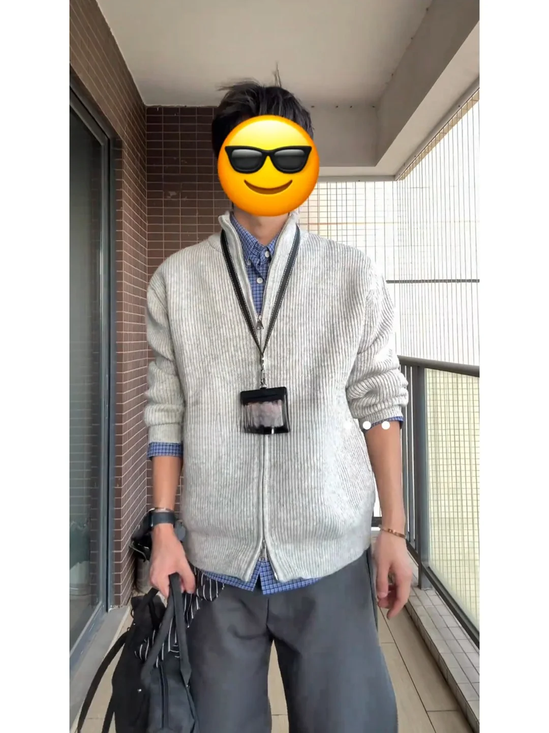 

Мужской вязаный кардиган Light ey, осенне-зимний, в американском стиле Cleanfit, с воротником-стойкой, для подростков