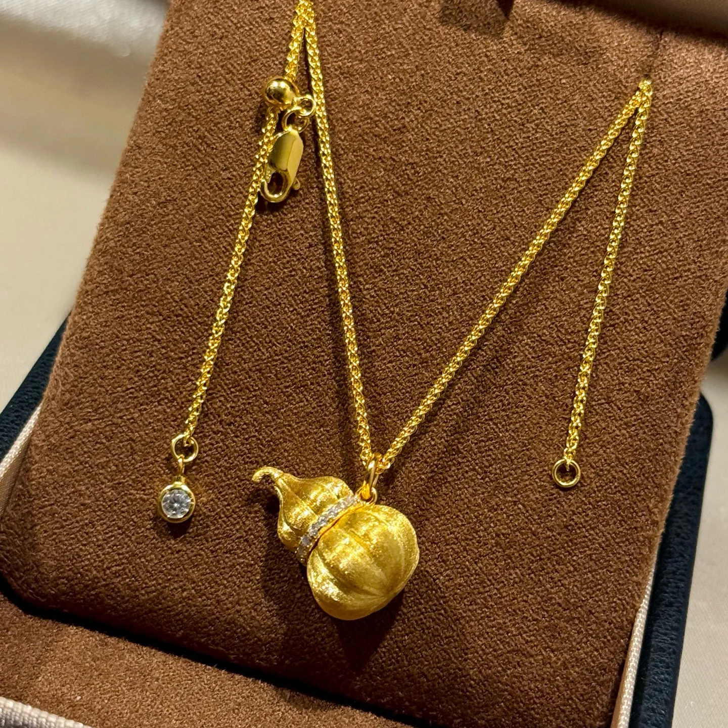 

100% стерлингового серебра 925 пробы, цирконий AAA, матовый тыква, ожерелья в форме тыквы для женщин, ювелирные изделия