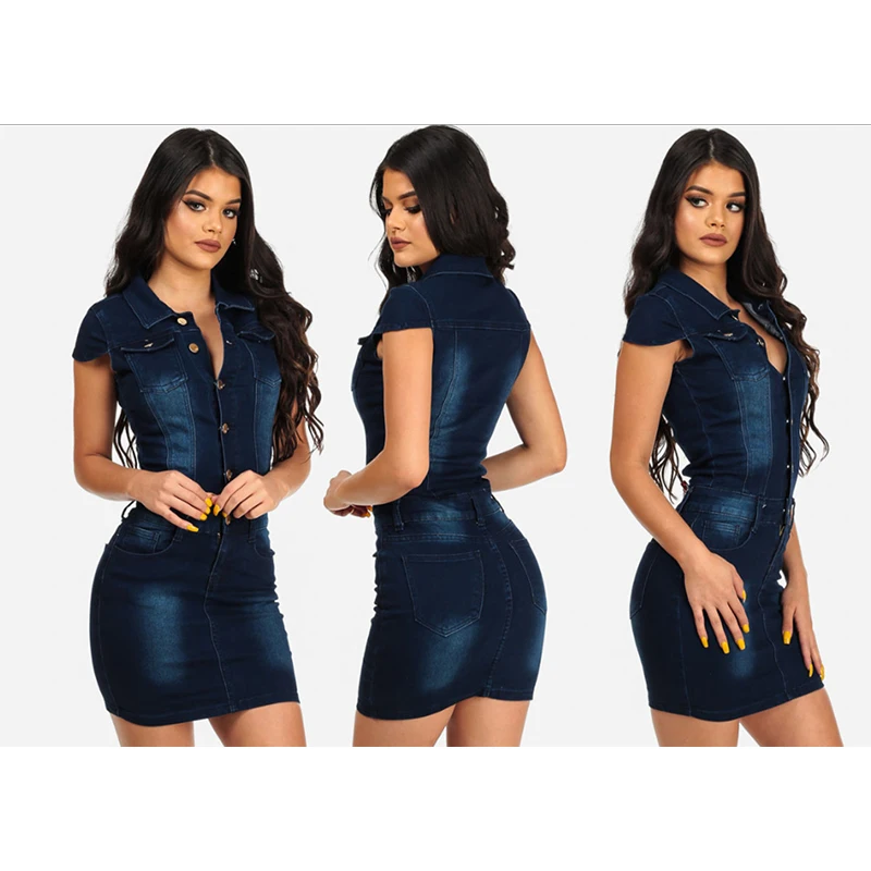 

Europe and the United States sexy Slim cowboy dress package hip nightclub bustier skirt women's clothing