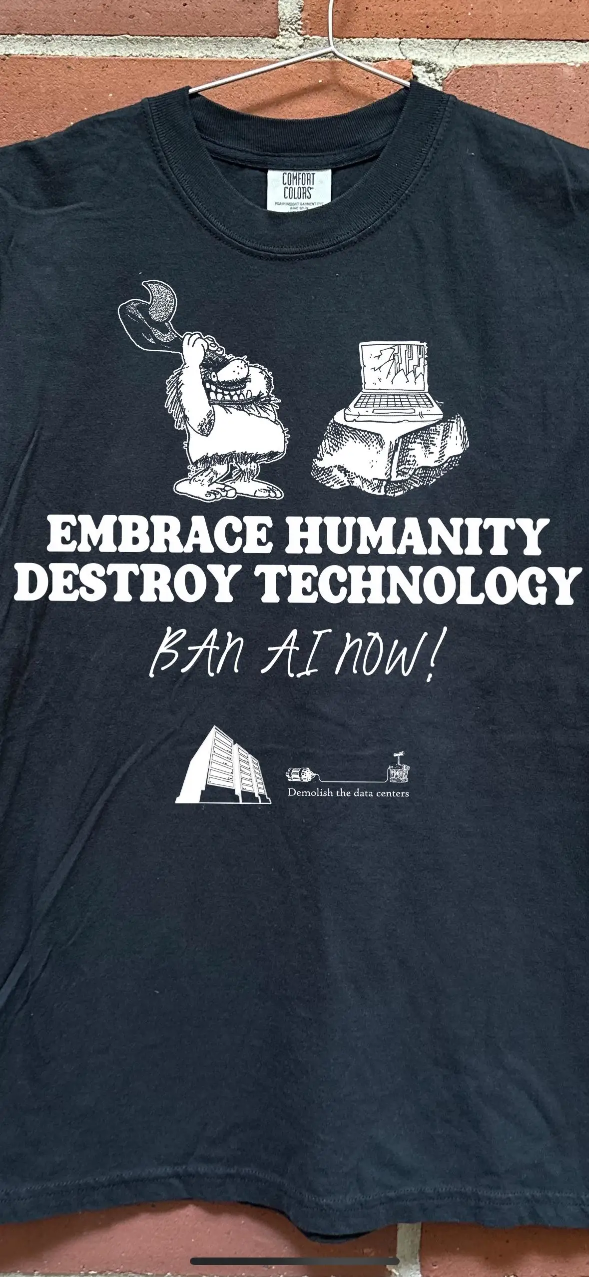 Prohibit AI T-shirts Spring and Summer Oversized Printed Round Neck T-shirt, Suitable for Both Men and Women To Wear