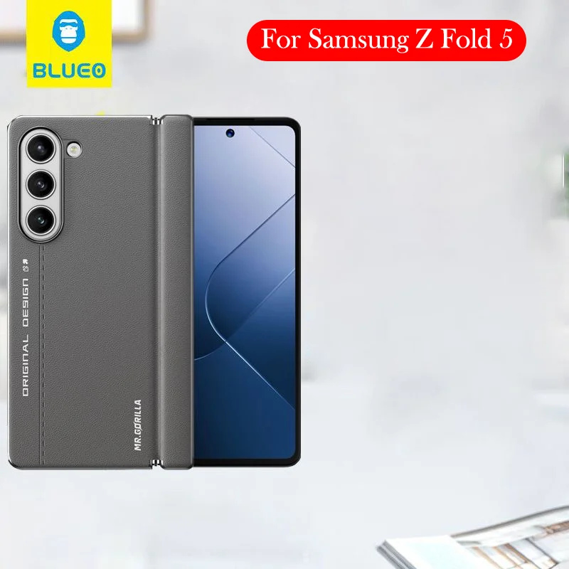 

Роскошный кожаный чехол Blueo для Samsung Z Fold 5, задняя крышка с подушкой безопасности