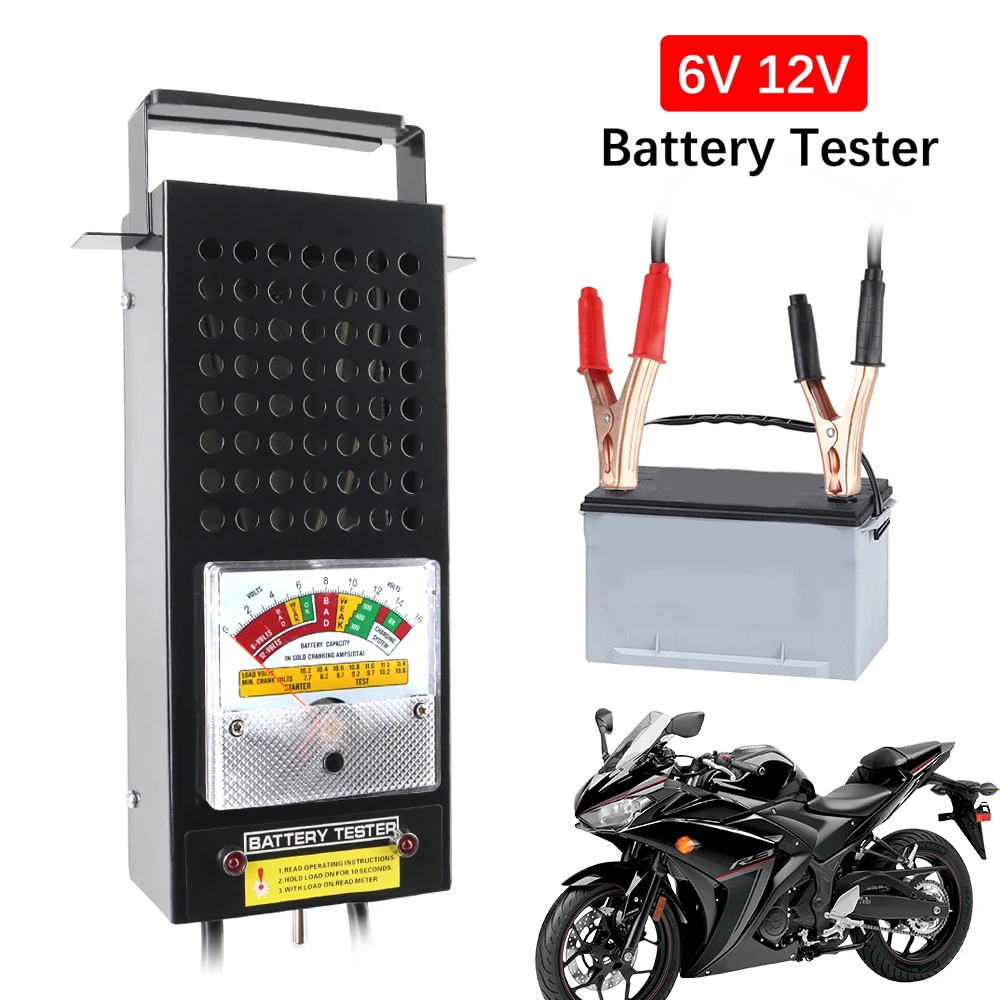 6V 12V Motorcycle Battery Tester Boat Battery Load Discharge Detector Auto Car Truck Accumulator Storage Cell Diagnostic Tools