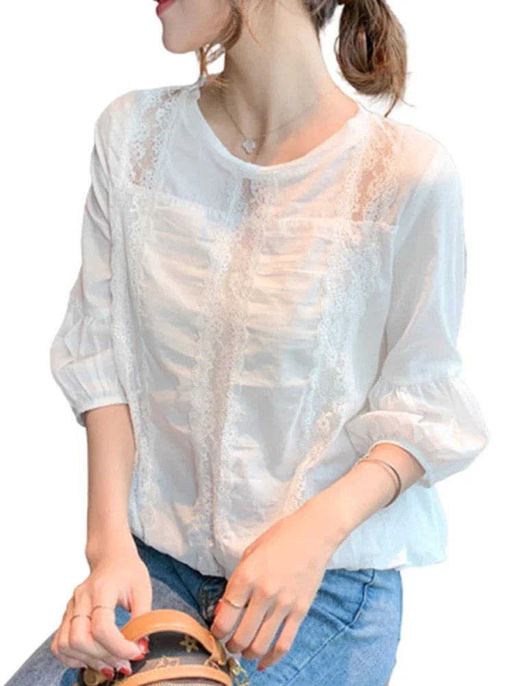 Cheap wholesale 2021 spring summer autumn new fashion casual chiffon women shirt woman female OL long sleeve blouse Vy1309