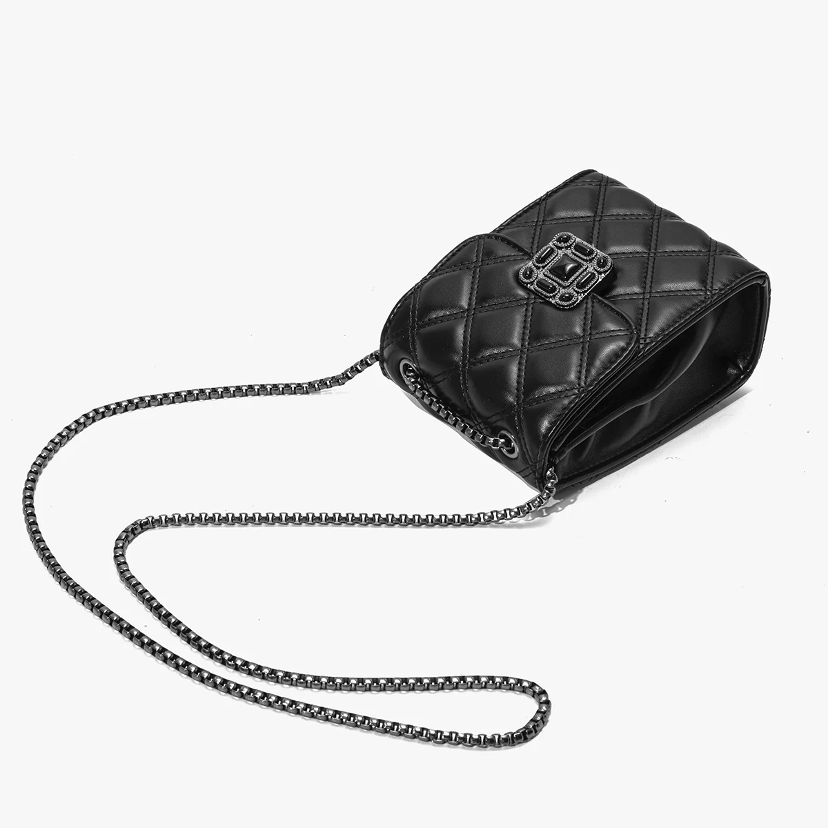 Women\'s bag new fashion 2024 style coin mobile phone bag diamond chain mini small bag crossbody bag