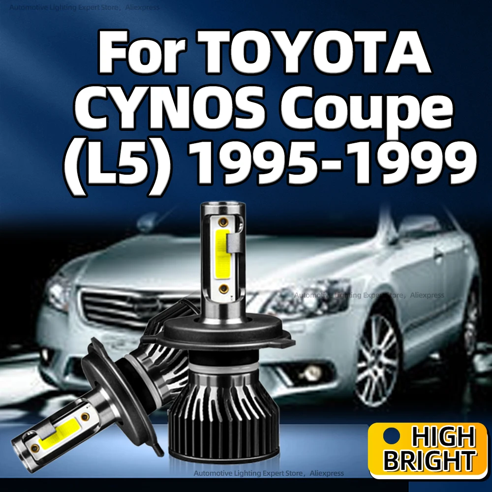 

25000LM H4 LED Car Headlight 6000K White Lamp 12V COB Chip Auto Light Bulbs For TOYOTA CYNOS Coupe L5 1995 1996 1997 1998 1999