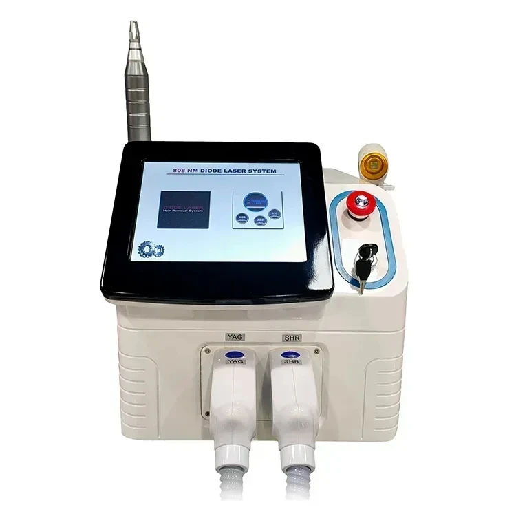 4000 Вт для салона, 808 диодный лазер, постоянный портативный 2 в 1, пикосекундный лазер для удаления татуировок и удаления волос, переключающая машина