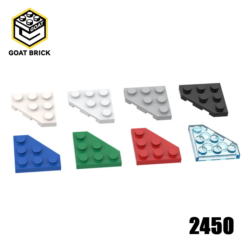 

10pcs Compatible MOC Brick Parts 2450 Wedge Plate 3 x 3 Cut Corner Board Building Block Particle Assmble DIY Kid Brain Toy Gift