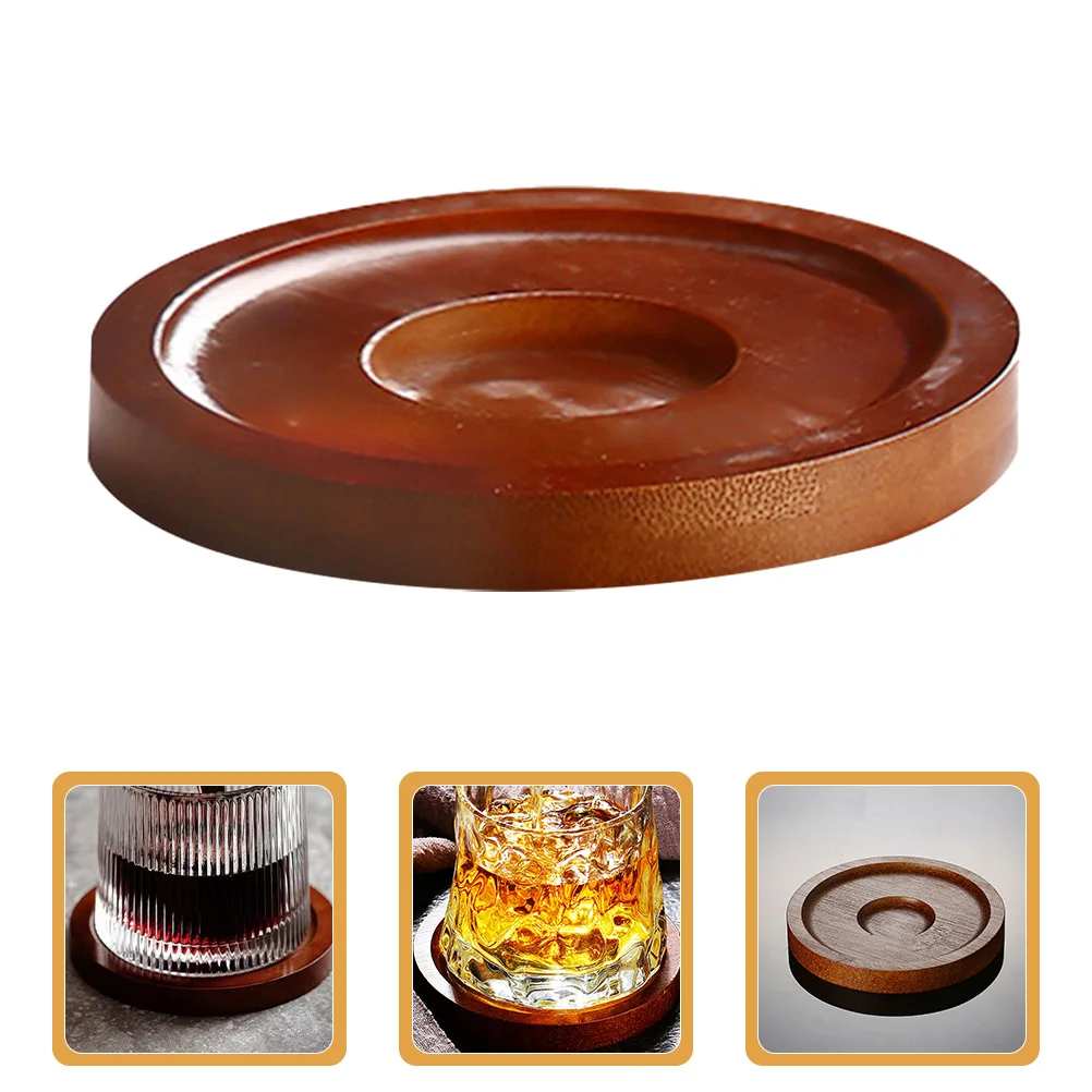 

6Pcs Creative Rotatable Wooden Coasters for Drinks Round Rustic Set Insulation Protection Home Bar Party Round Wood Coasters