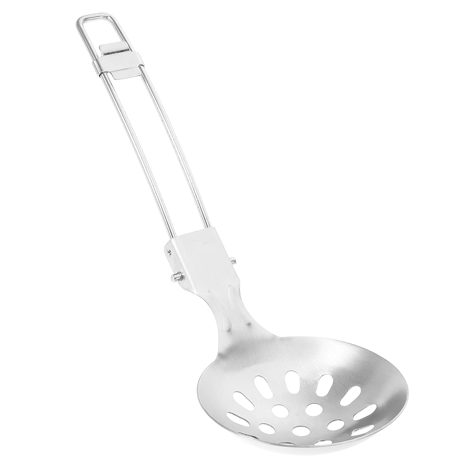 

Stainless Steel Foldable Skimmer Spoon For Camping Hiking Outdoor Cooking Lightweight Travel Utensil Folding Ladle Soup Spoon