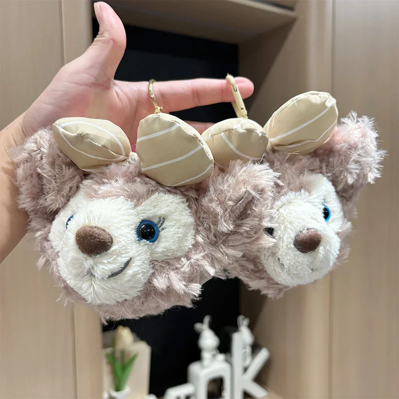 12Cm Disney Shelliemay Plush Doll Coin Storage Purse Double Layer Zipper Backpack Hang Ornaments Keychain Decoration Girl Gift