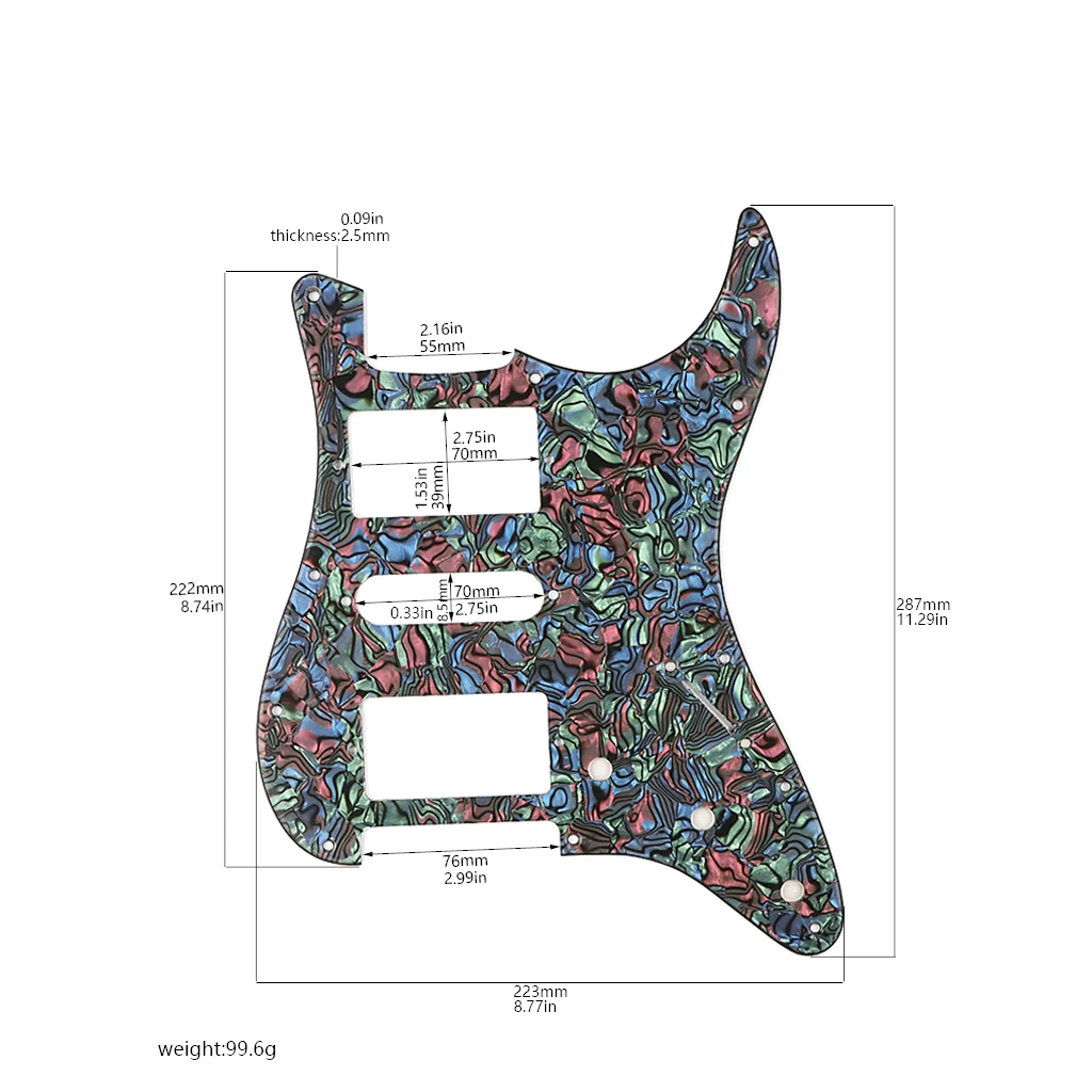 

Аксессуары для гитары HSH, 1 шт., накладки для гитары 3-слойного цвета из ПВХ