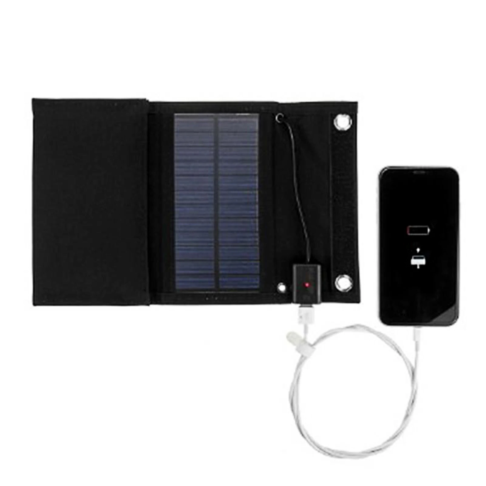 20W Solar Charger Foldable Solar Panel with USB Ports Waterproof Camping Travel Compatible for iPhone & Android Smartphones