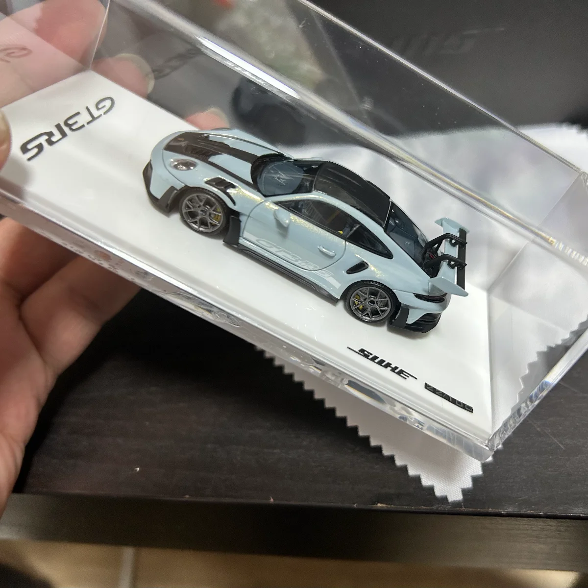 Diecast in scala 1:64 SUHE Gt3rs Porsche Fuelme modello di auto in resina giocattolo da collezione regalo souvenir display ornamento