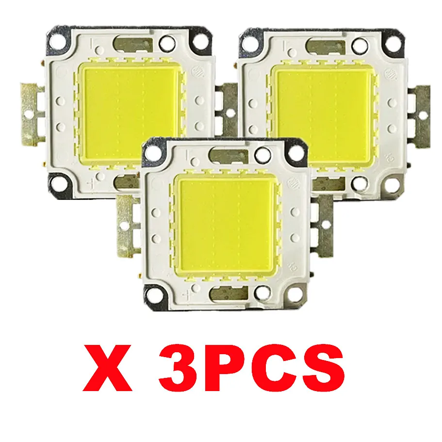 3pcs 10W 20W 30W 50W 100W LED Beads Light DC12V-36V Matrix COB Integrated LED Lamp Chip SMD For DIY Floodlight Spotlight Bulb