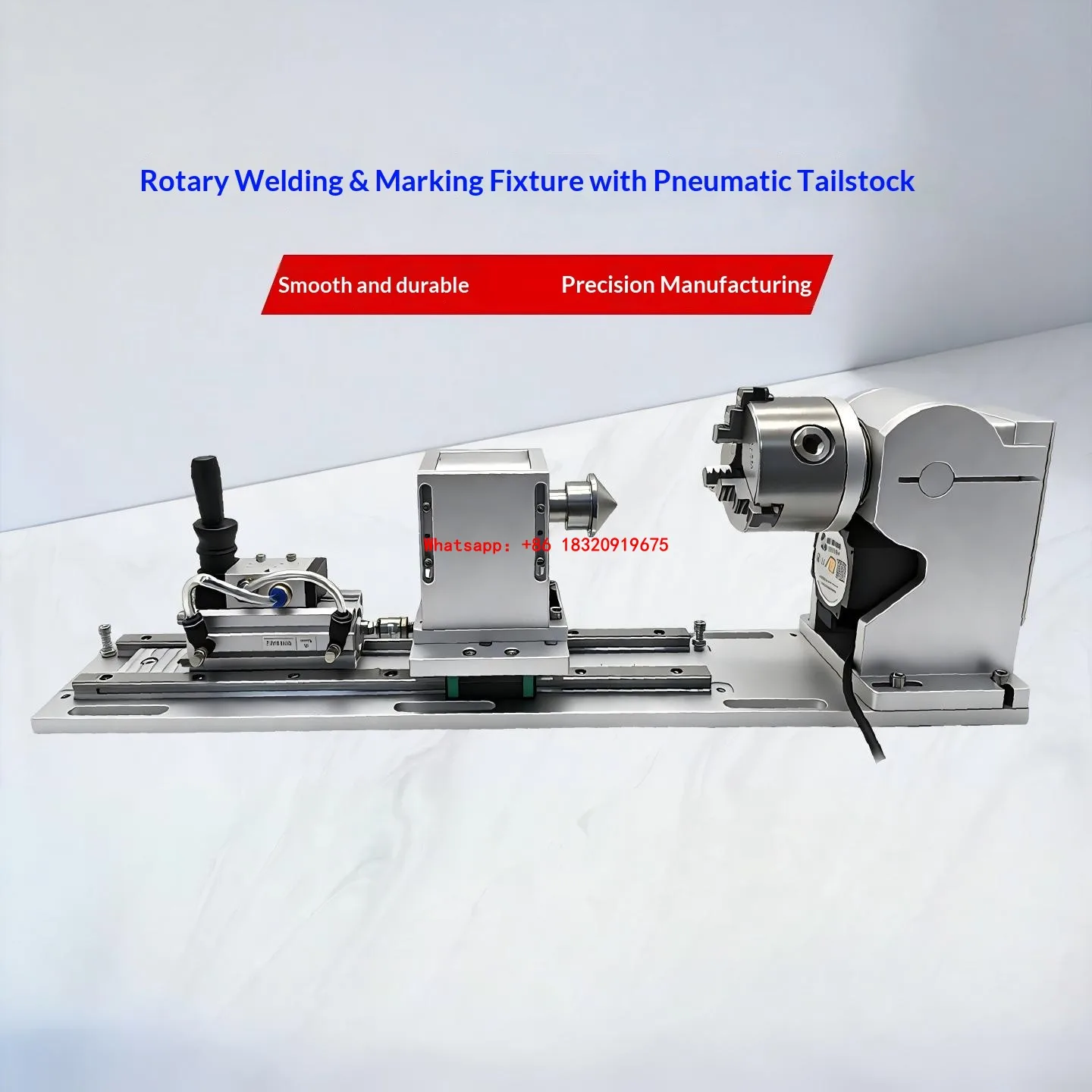 Cyclmotion Pneumatic down-clamping rotating tailstock with adjustable height for transverse welding