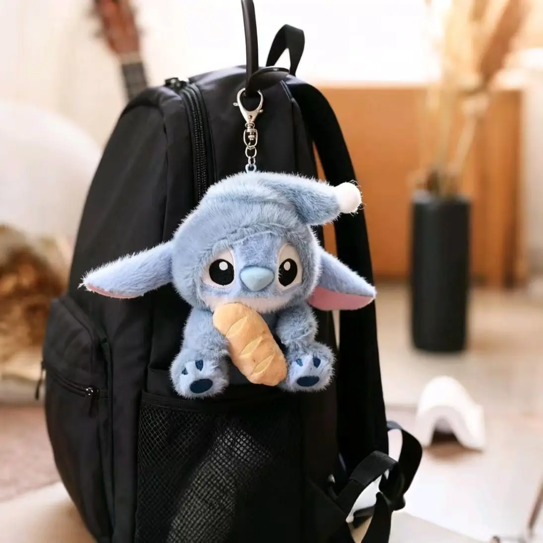 Kawaii Stitch Portachiavi Stitch Portachiavi Accessori Lilo & stitch Portachiavi in peluche Bambola Peluche Giocattolo Zaino Ciondolo Borsa Portachiavi per auto