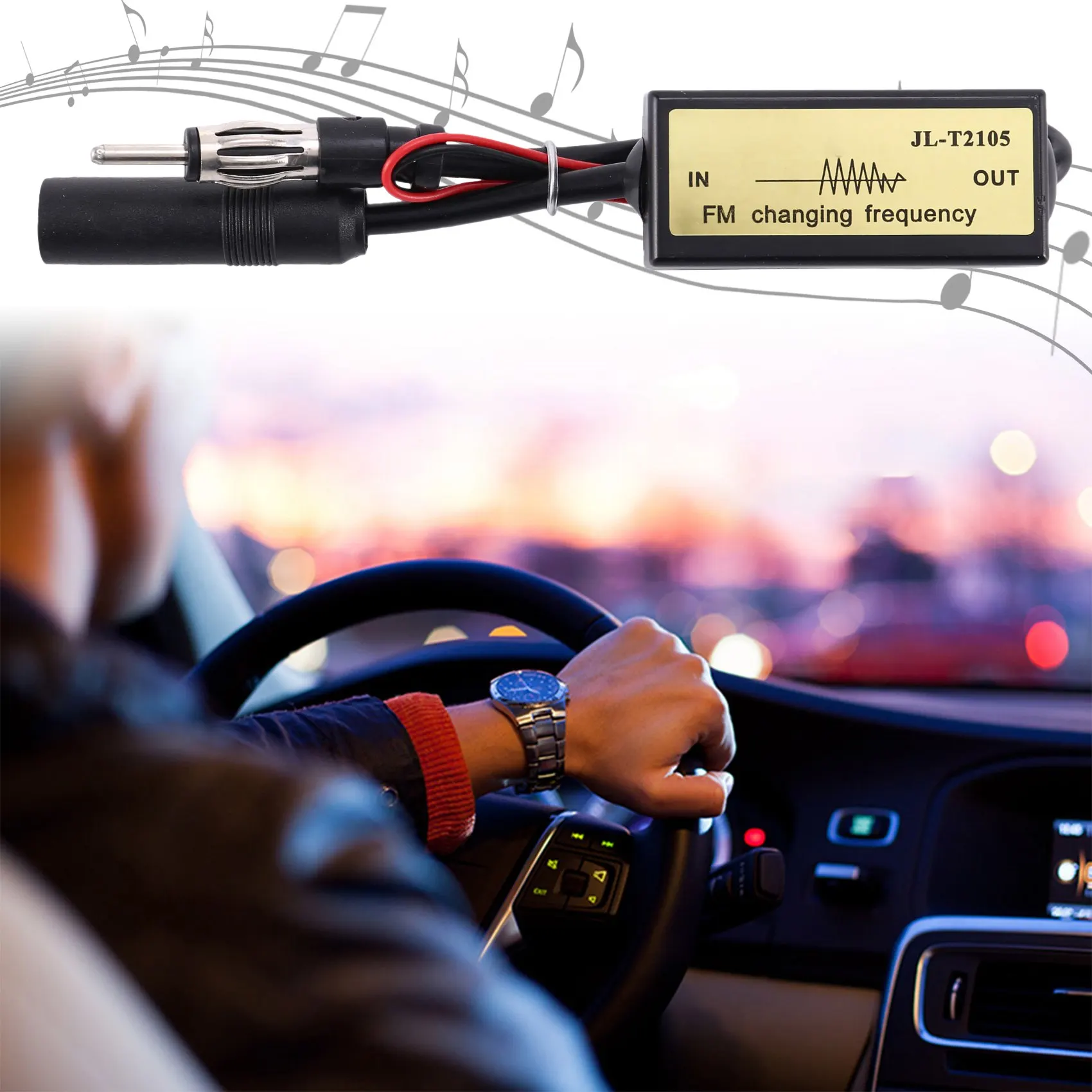 FM Changer Frequency Converter Antenna Radio Band Expander for Japanese Car