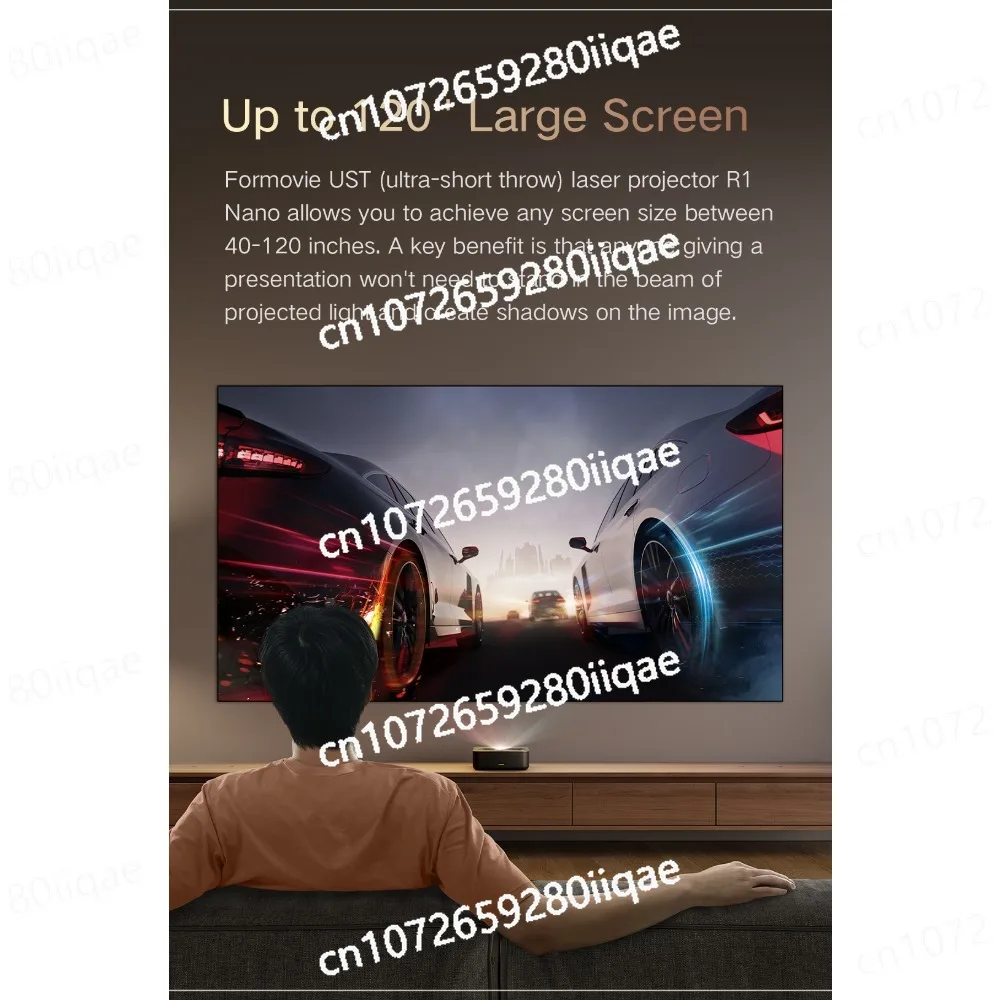 Support 4K Close Range Android Beamer R1C Nano Projector Laser Ultra-Short Throw Projection TV 1050ANSI Lumens