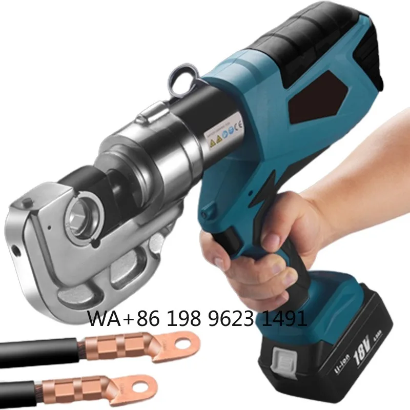 Portable lithium  hydraulic crimper, 18V rechargeable pliers for copper aluminum terminal and cable wiring work.