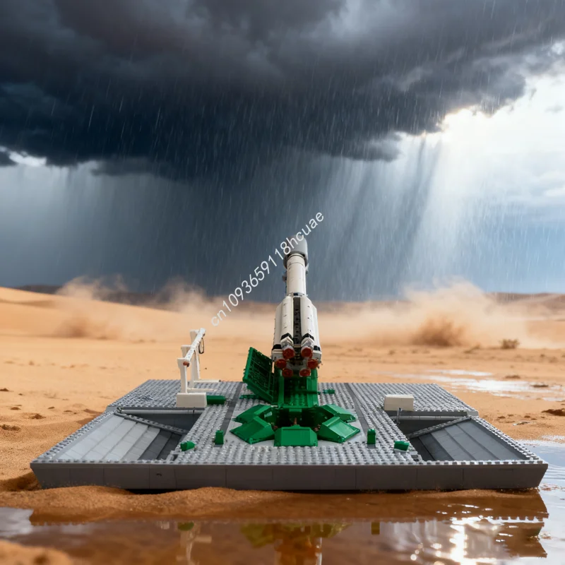 ตัวต่อ MOC DamoB S Baikonur Proton Pad รุ่นจำลองอวกาศ 3488 ชิ้น ของขวัญคริสต์มาส ตัวต่อสถาปัตยกรรม DIY ของเล่น ไอเดียของขวัญวันเกิด