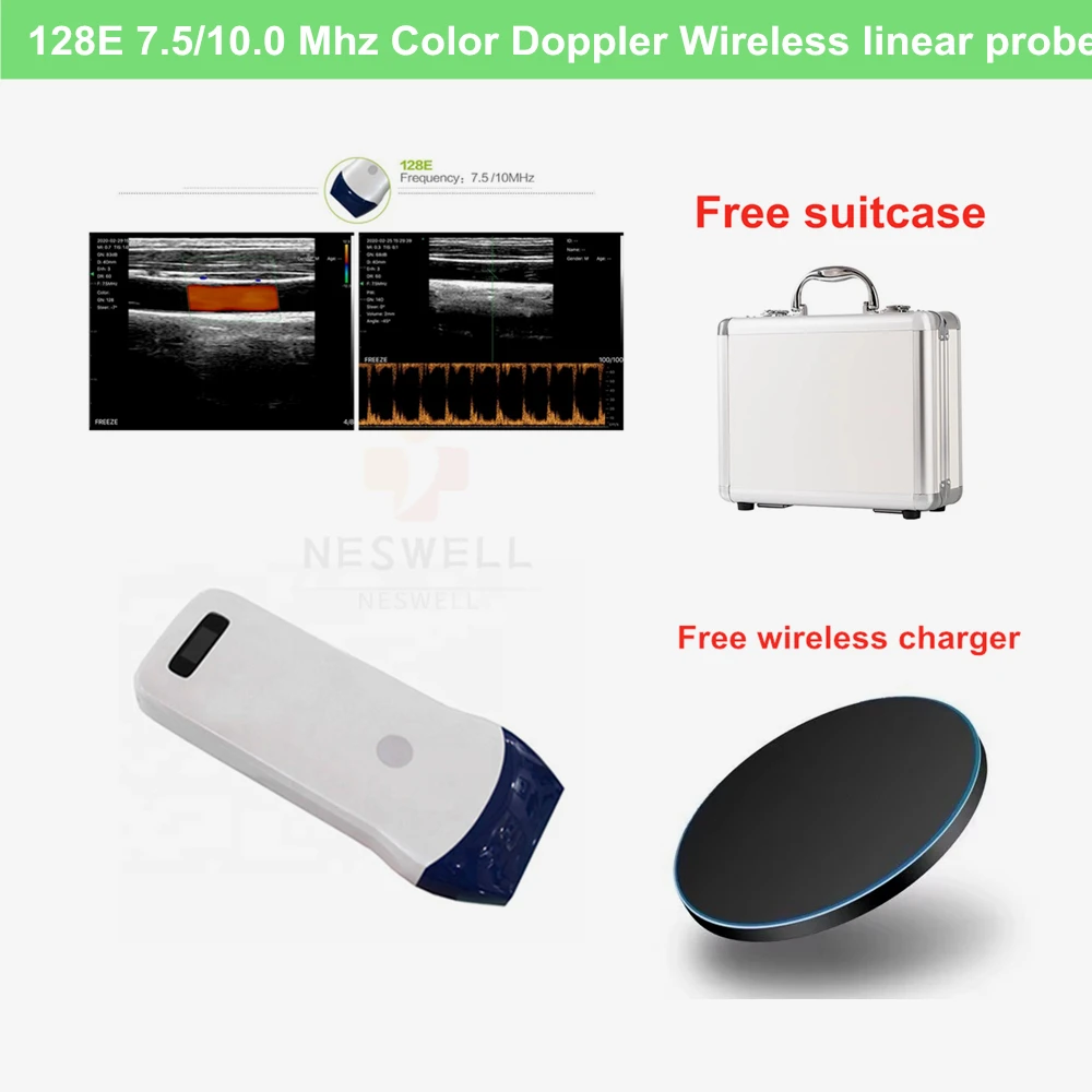 C E/F D A Handhed 80E 128E 192E Elements Wifi Wireless Ultrasound Scanner Color Doppler Vascular Linear Probe