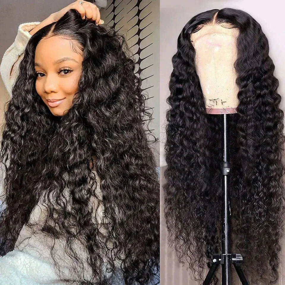 

30 40 Inch 13x4 Deep Wave Lace Front Wig Human Hair Pre Plucked 4X4 Deep Curly Lace Wigs For Black Women Remy Hair Frontal Wigs