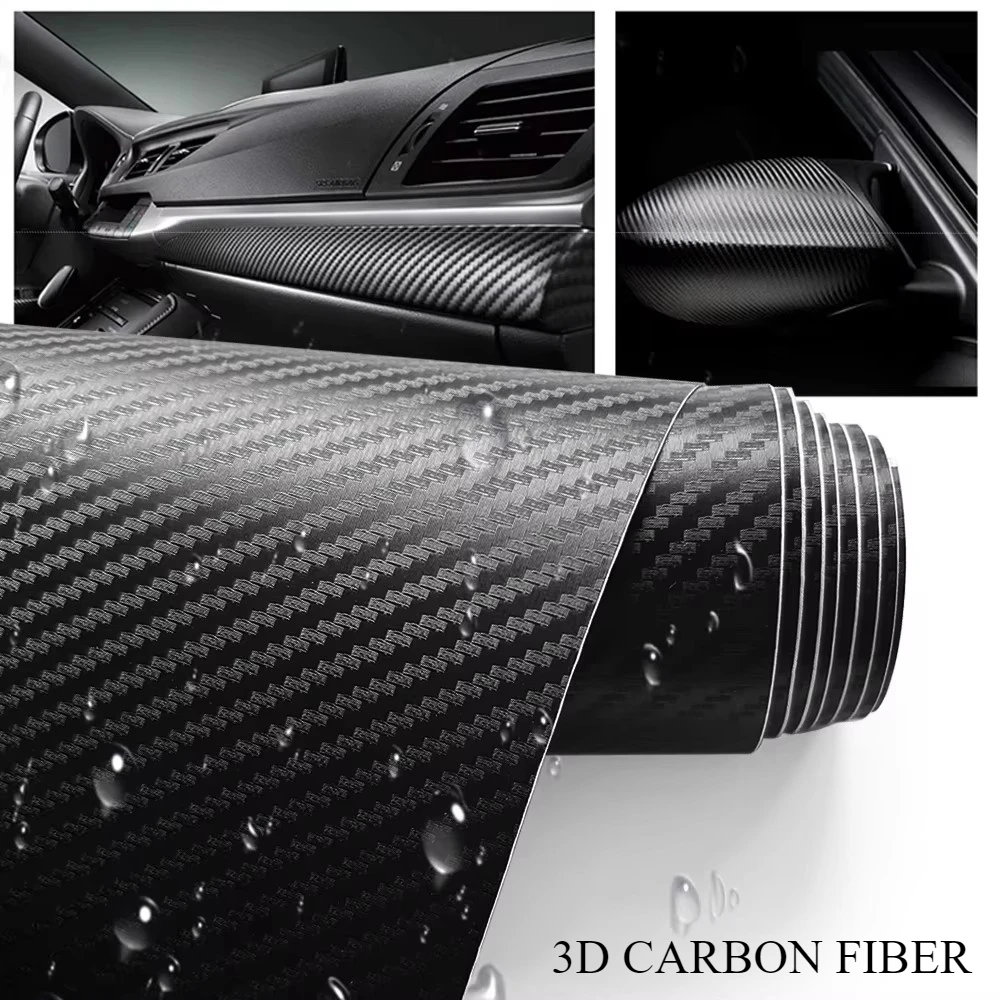 30CMX127CM 3D Red Carbon Fiber Vinyl Car Wrap Sheet Roll Film Car Stickers Decal Motorcycle Auto Styling Accessories Automobiles