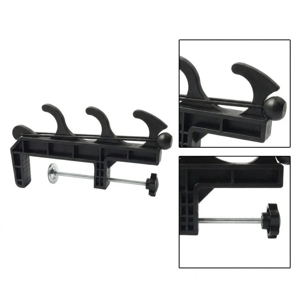 C Clamp For Fishing Rod Stand for Truck Bed Rails Secure Mount Without Modification Holds Rods and Paddles ABS 21x10.3x2.1cm