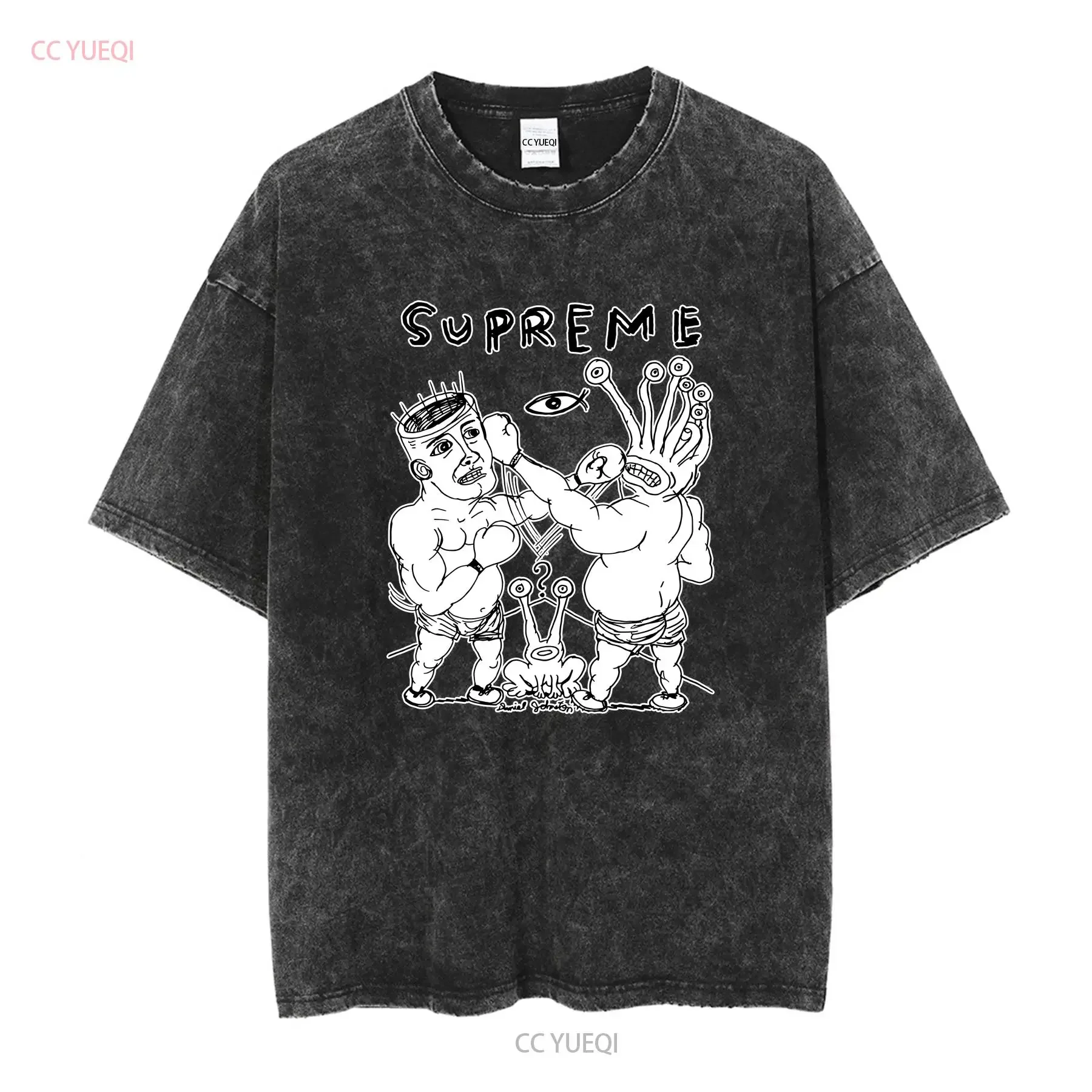 Vintage Daniel Boxing Johnston Art T Shirt Size S M L XL 2XL vintage Washed Versatile fashion Casual designer clothes Unisex
