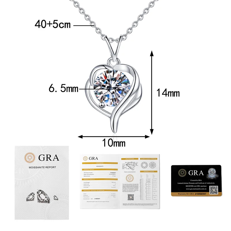 

XL507 Lefei модное роскошное классическое муассанит цвета D простое ожерелье в форме сердца для влюбленных, очаровательное женское ожерелье из стерлингового серебра 925 пробы, вечерние ювелирные изделия