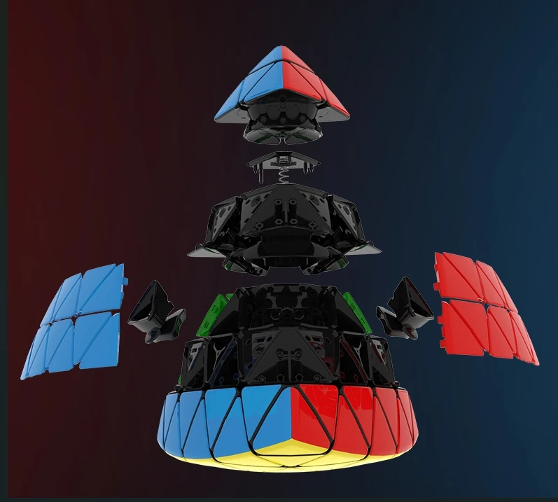 YuXin HuangLong Fifth-order Pyramid Magic Cube Strange Shape Speed Cube Puzzle Toy Children Gift Cubo Magico Puzzle