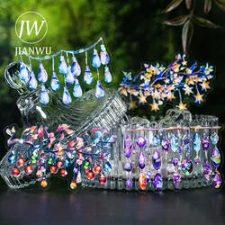 JIANWU Under Romantic Lighting Series Vintage Landscaping Material Collage PET Sticker Creative DIY Journal Stationery