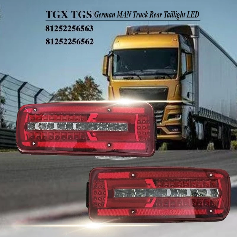 

For MAN TGX TGS TGR Heavy Duty Trucks Premium LED Tail Lights Assembly 24V Waterproof Direct Fit Replacement Upgrade Auto Parts