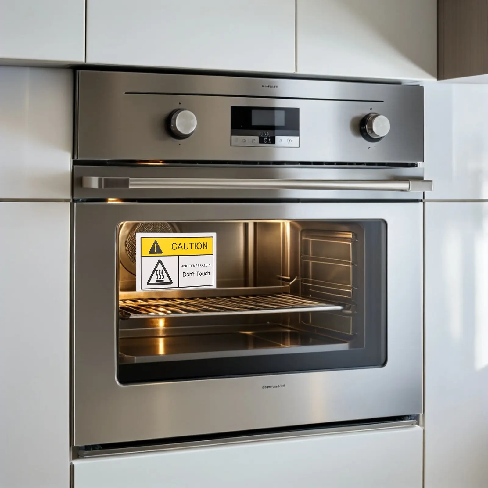 

3 шт. термостойких предупреждающих наклеек «Не прикасаться», самоклеящиеся этикетки для горячей бытовой техники, предупреждающие знаки